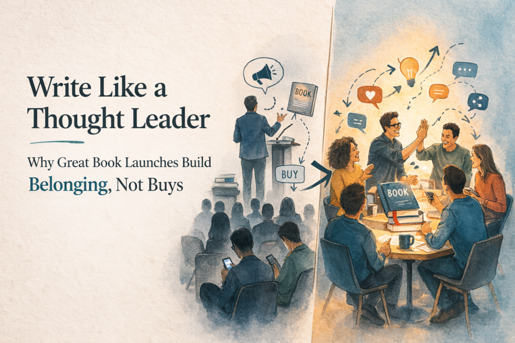 Modern launches don’t succeed by asking an audience to purchase.

They succeed by turning early believers into distributors.

The shift isn’t tactical.

It’s structural.

The best launches don’t start with a publishing date.

They start with a fan-first announcement event designed to build belonging long before the book arrives.