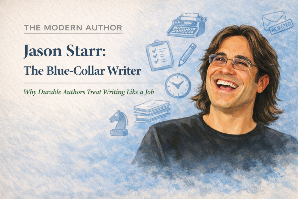 Jason Starr treats it like a job.

His durability as a working writer comes from a simple rule:

tolerate constant micro-rejection,

show up daily anyway,

and generate material from lived familiarity instead of waiting for perfect conditions.