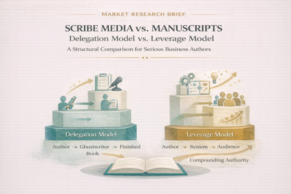 Both work with serious business authors. Both produce professional nonfiction. Both require meaningful financial investment.

But they are built on different assumptions about what a book is supposed to do.

For some authors, the book is primarily a visibility tool, something that establishes credibility quickly and amplifies an already established platform.

For others, the book is infrastructure, a strategic asset designed to sharpen positioning, validate demand, activate audience, and compound intellectual property over time.