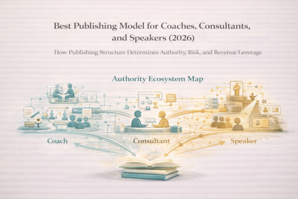 Most coaches, consultants, and speakers approach publishing as a production decision.

Who can help me write it?
Who can help me publish it?
How much will it cost?

Those are operational questions.

The structural question is different:

What risks does this model remove, and which ones does it leave with me?

Because a business book rarely fails at the sentence level.

It fails when positioning is unclear.
When the audience isn’t primed.